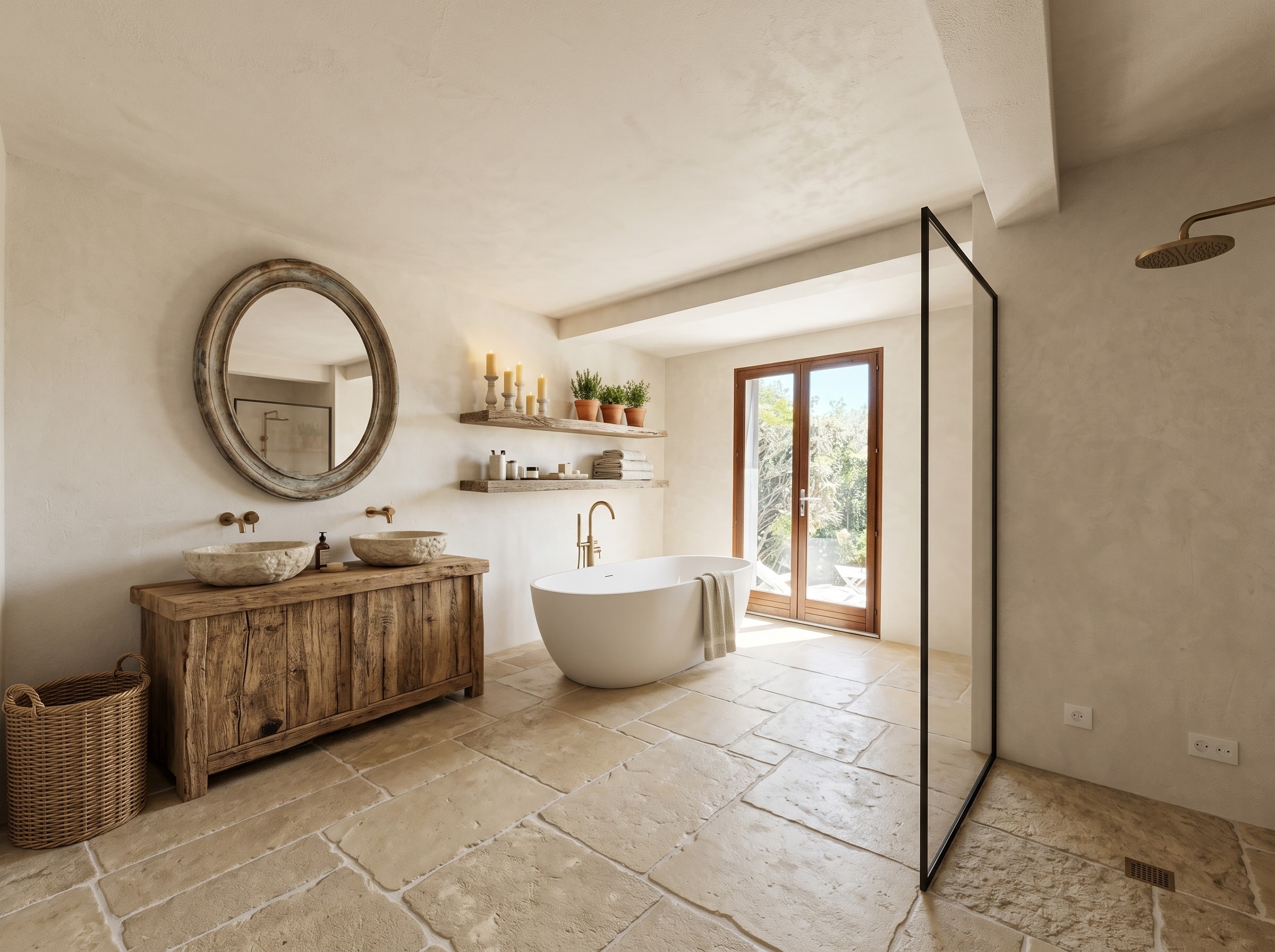 Salle de bain — Rustique